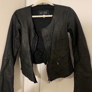 Real Leather Armani Biker Jacket